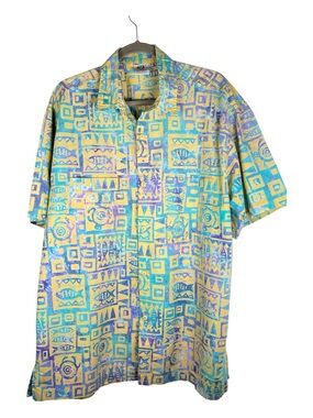 RUM REGGAE Men’s Cabana Shirt Marine Mode XL
